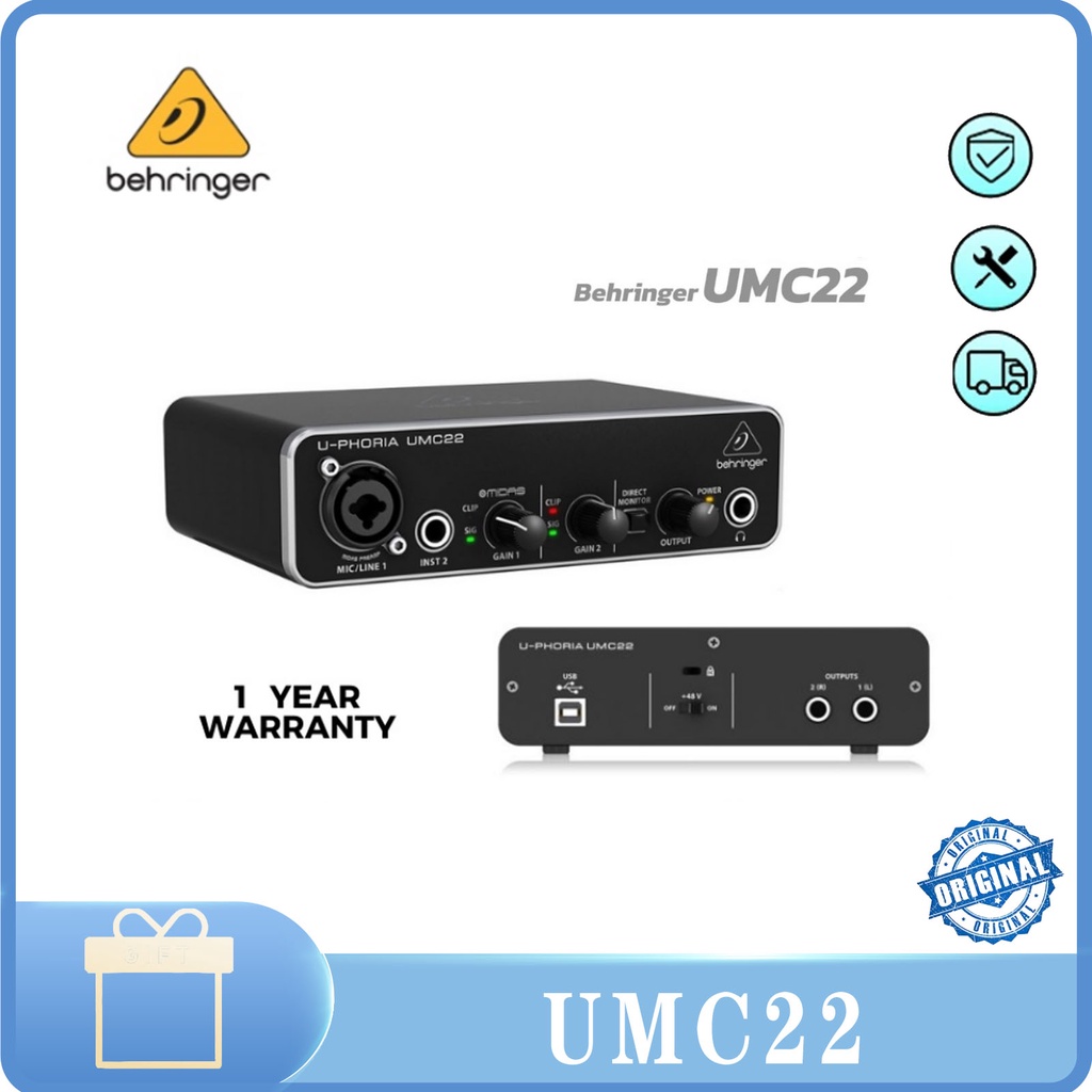 Behringer UPhoria UM2 / UMC22 USB Audio Interface Pre amplifier Sound