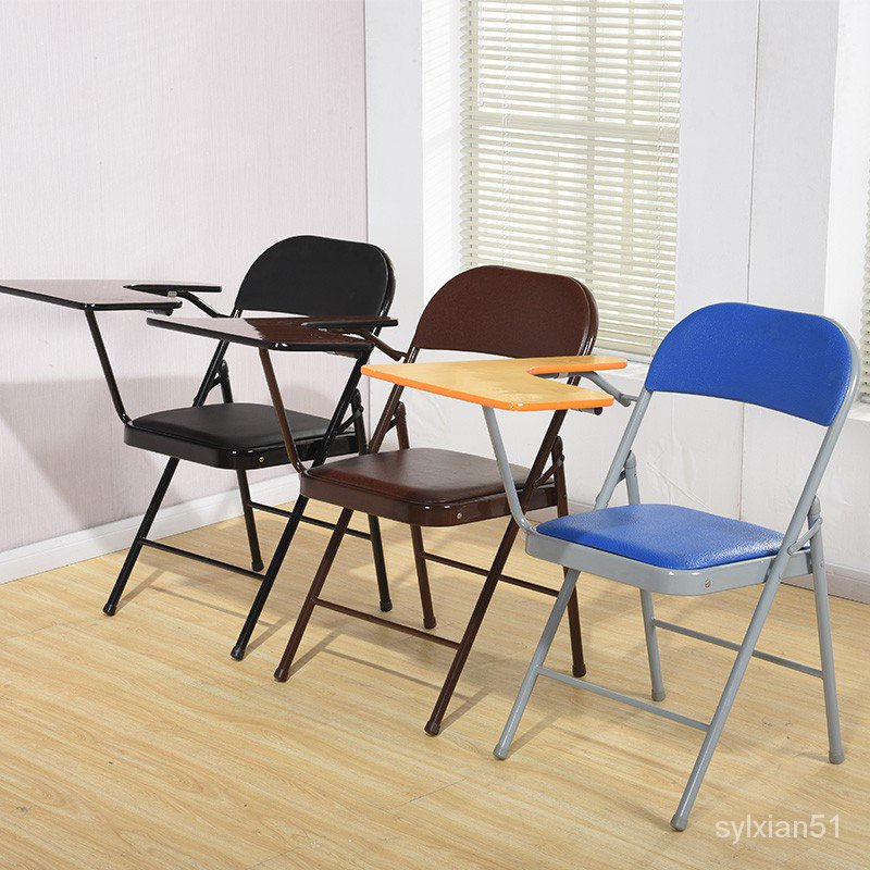 Office Training Chair with Writing Board, Folding Table and Chair