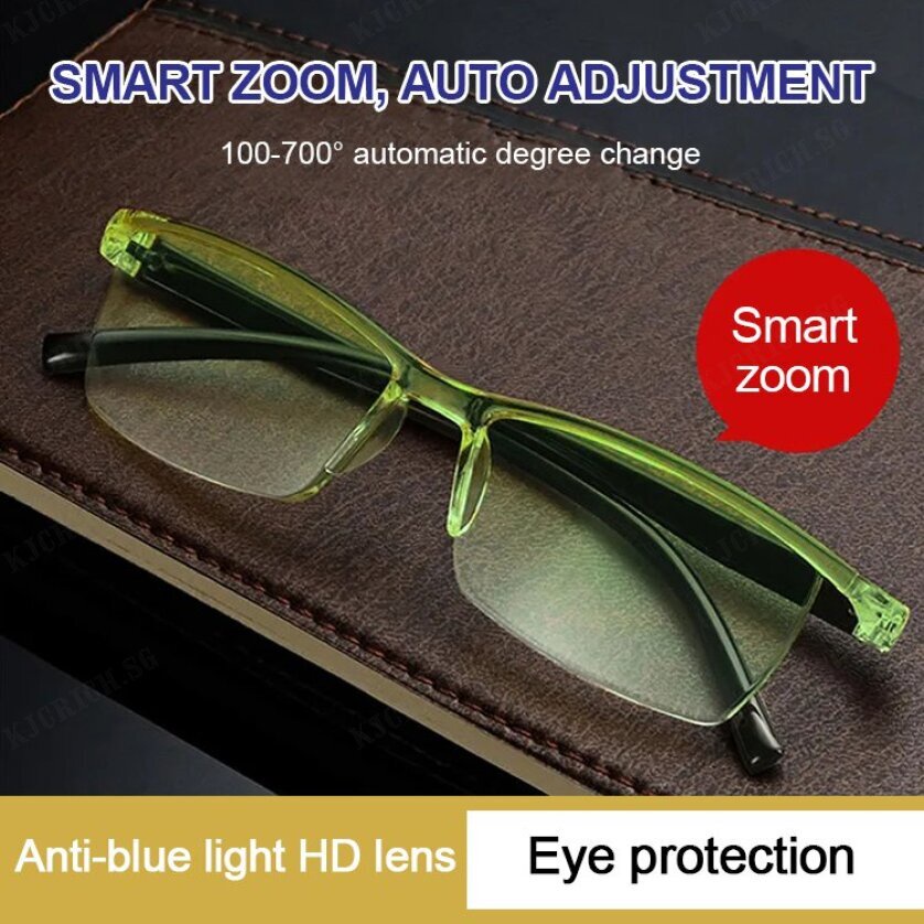 Smart Zoom Gradient Color Reading glasses,Hd AntiBlue Reading Glasses