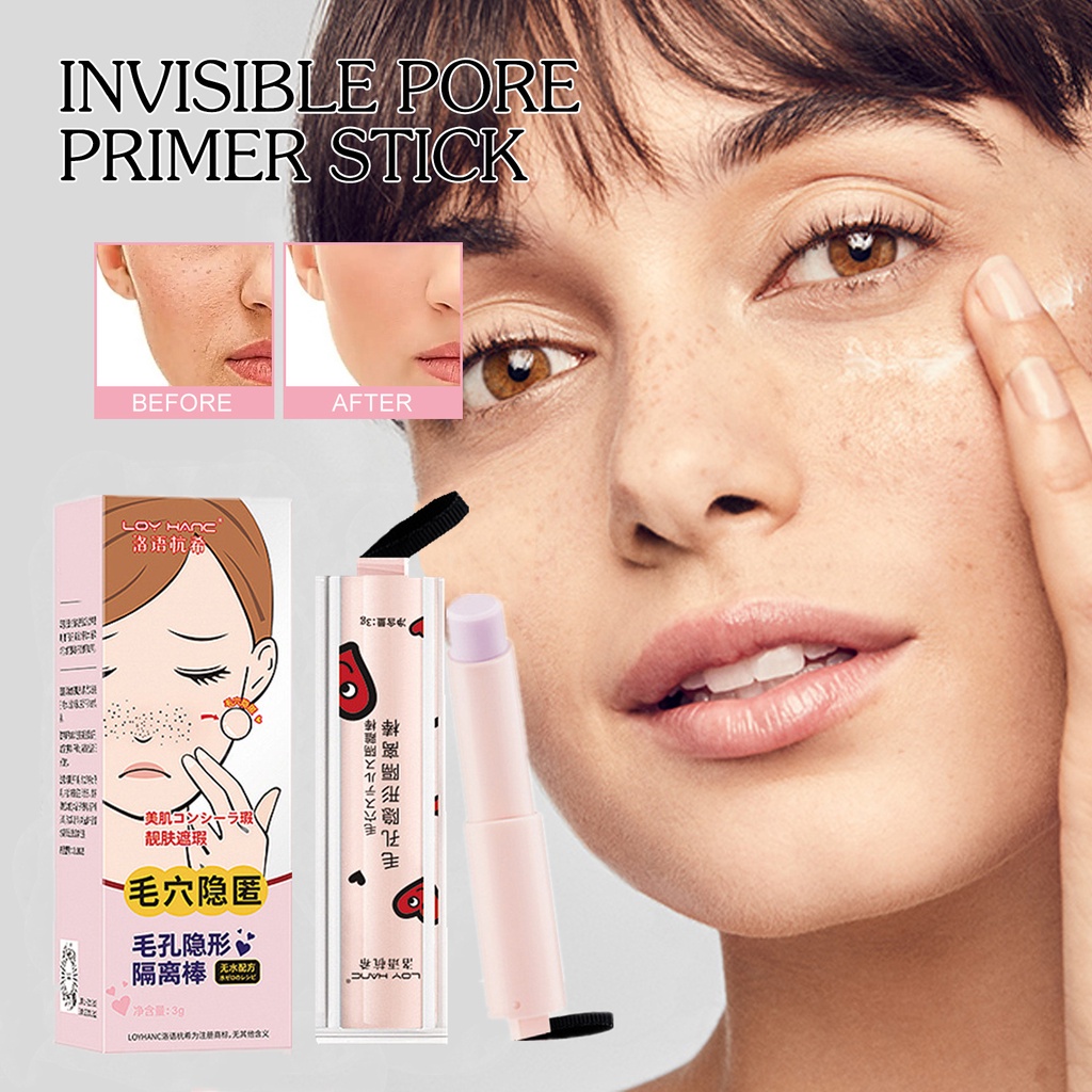 LOYHANC Pore Invisible Isolation Stick 3g Primer Concealer Oil Control