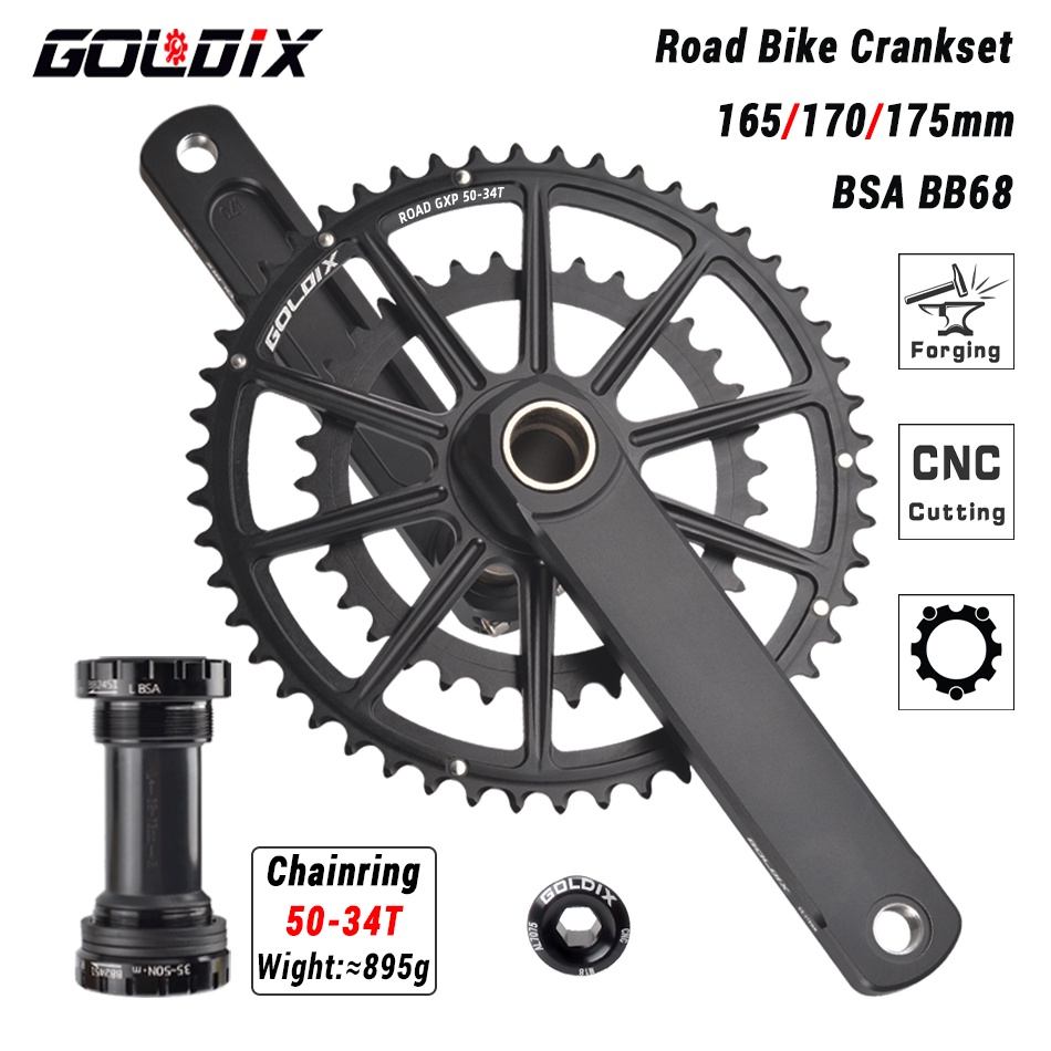 Crankset road bike CNC hollowtech crank arm 165mm 170mm 172.5mm 175mm ...