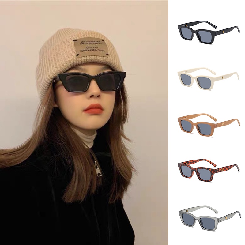 Vintage 2023 Korean Small Frame Cat Eyes Sunglasses Male Ins Girl New