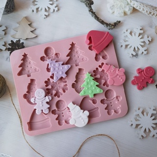 Cake Tools 1 set Christmas Snowflake Fondant Cake Mold Fondant Cookie  Plunger Cutter Cookie Stamp Cookie Molds Cake Decorating