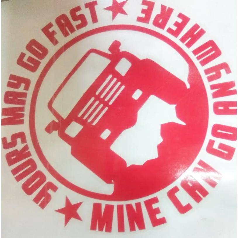 You May Go Fast 4x4 Hilux Ranger Off Road Car Red Sticker Wind Shield ...