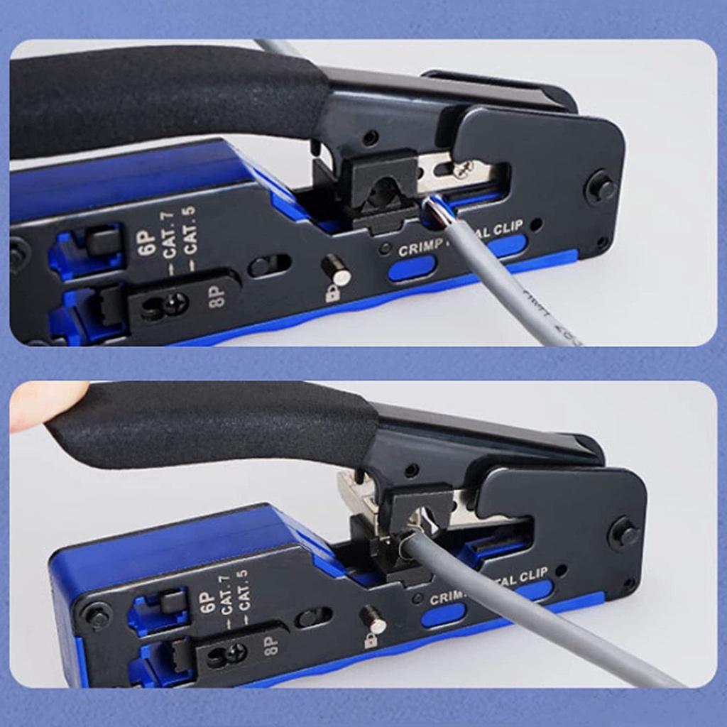ZoeRax RJ45 Crimping Tool Pass Through, CAT7 CAT6 CAT5 Pass Thru ...