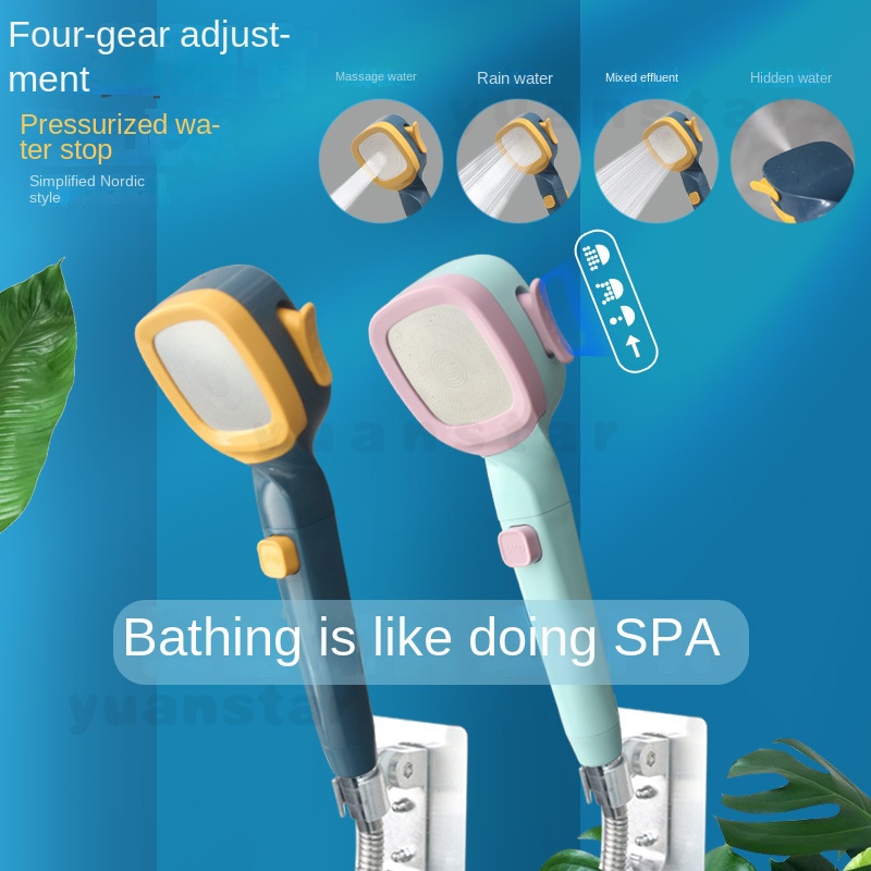 4 modes High Pressure Shower Head Multifunctional Adjustable Water ...