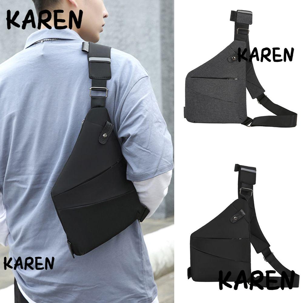 KAREN Portable Shoulder Bag Chest Bag Personal Pocket Bag Travel Bags ...