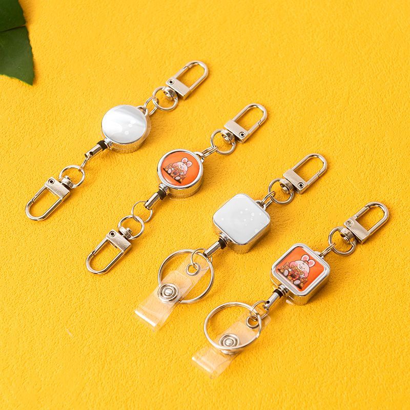 Retractable Can Buckle Keychain Anti-Theft High Elasticity Cars and ...