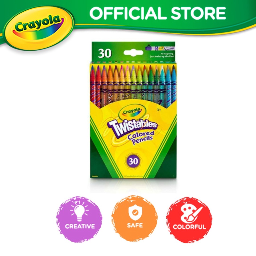 Crayola Twistables Colored Pencils, 30 Count, Age 3+ Shopee Singapore