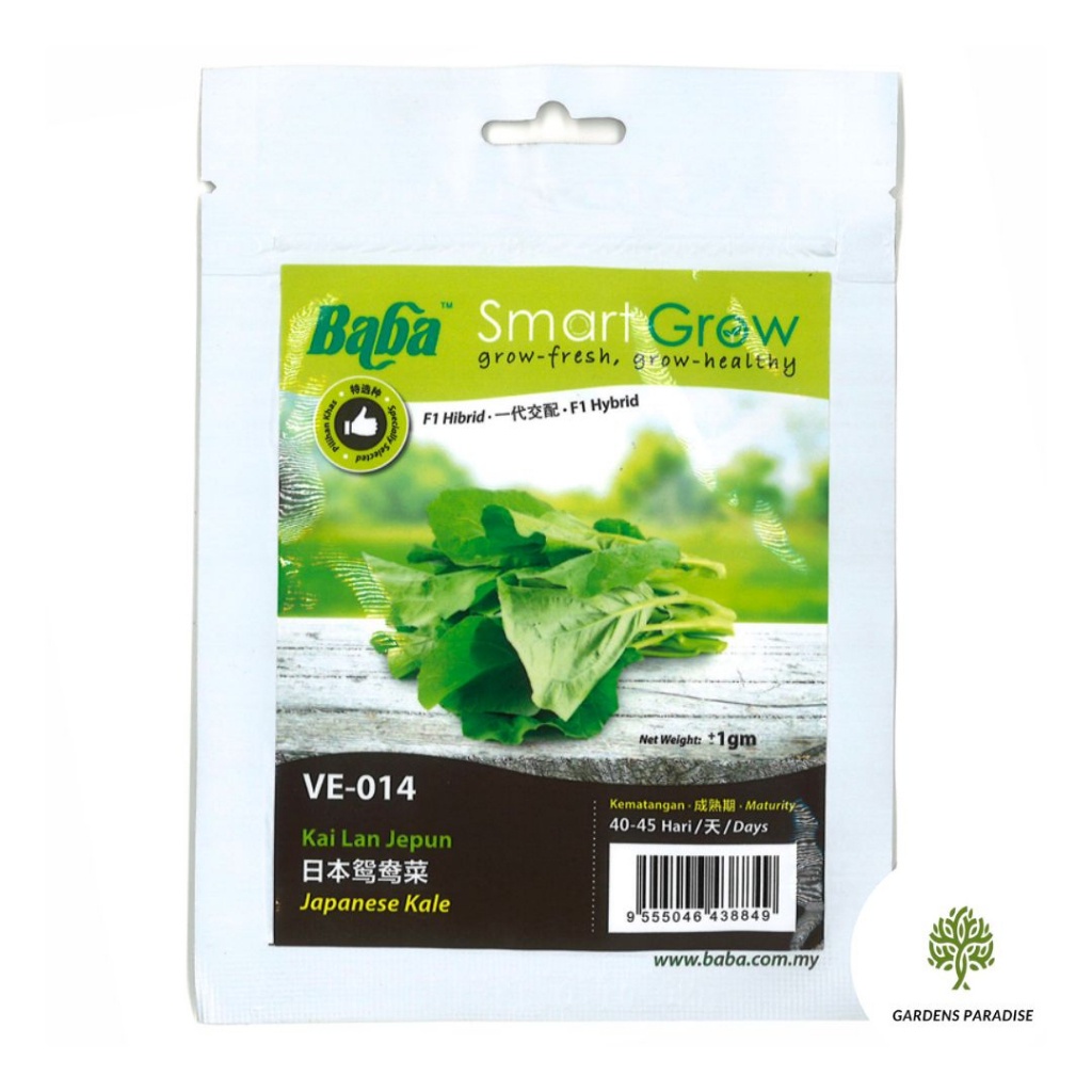 BABA Japanese Kale Seeds By Gardens Paradise VE014 Shopee Singapore