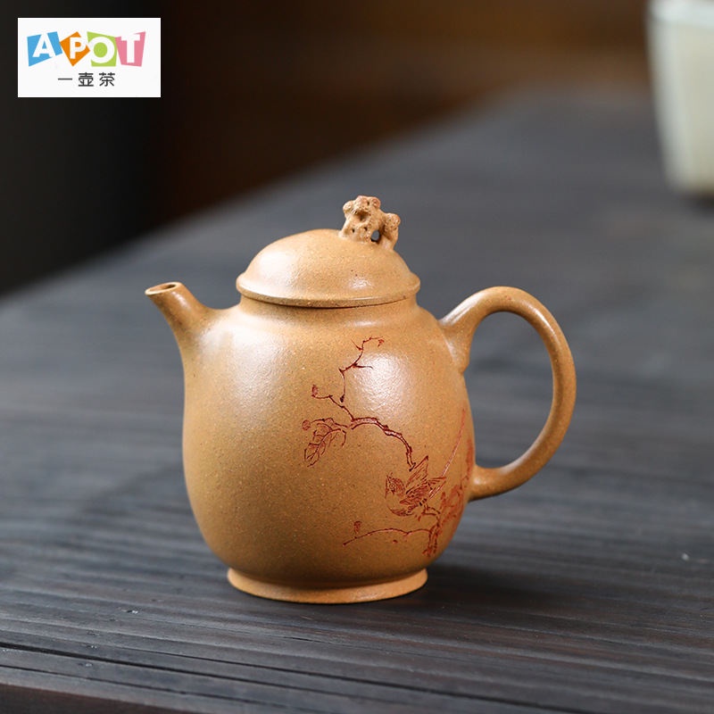 [a pot of tea] Yixing Zisha teapot original section mud Taihu stone