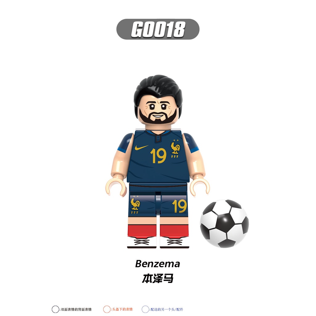 Tngstore 8pcs Set World Cup Team Block Messi Cristiano Ronaldo Soccer ...