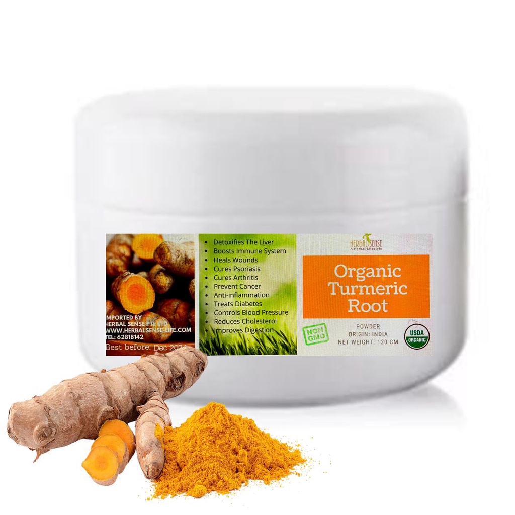 Herbal Sense Organic Turmeric Root Powder Antiinflammatory High Antioxidant Shopee Singapore