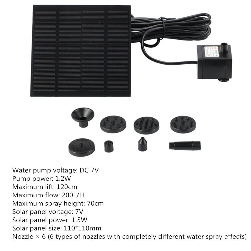 YQ7 Aquarium Solar Water Pump Hydroponics Filter Aeration Fish Tank