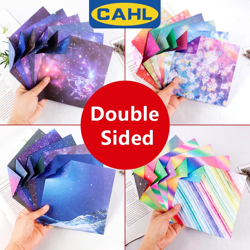 50Sheets Double Sided Origami Paper Kit Beautiful Sky Scrapbook Paper ...
