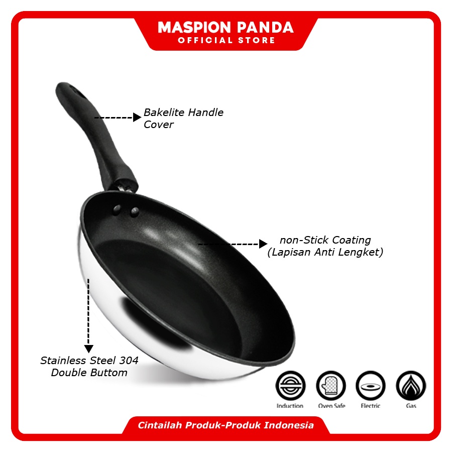 Maspion Frypan Capsul Stainless Steel Anti Lengket - Gambar 3
