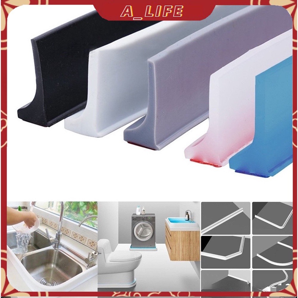 1M Bathroom Water Stopper Silicone Retaining Strip Water Shower Dam