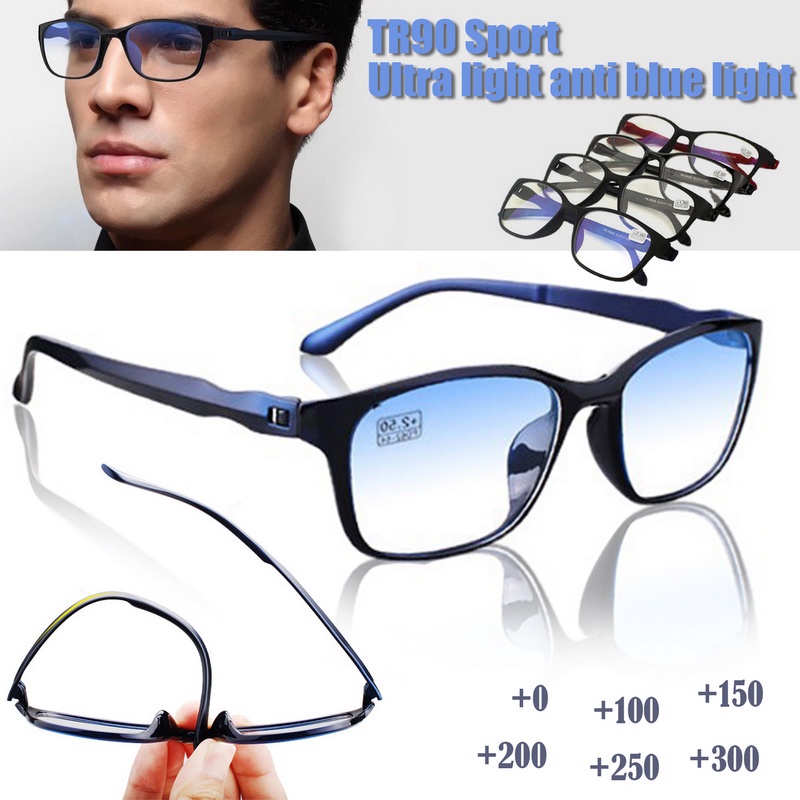 Men's AntiBlue Light AntiFatigue Reading Glasses Eyewear Reading