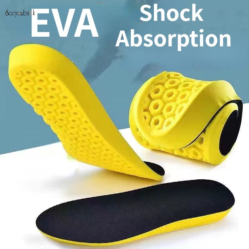 EVA Soft Comfortable Massage Orthopedic Insoles Men Women Shock ...
