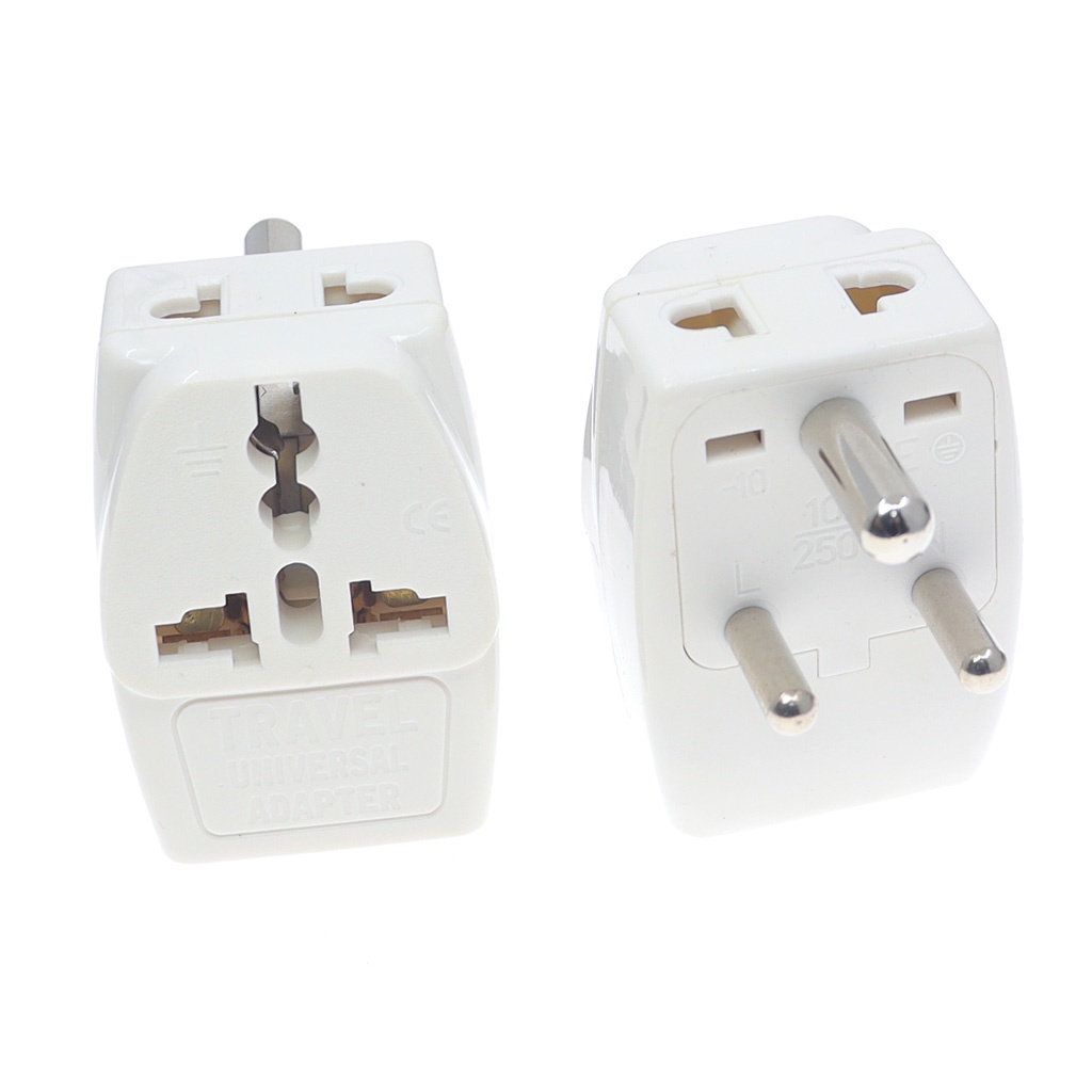 Small South Africa Type D Travel Adapter With 3 Power Outlet Universal ...
