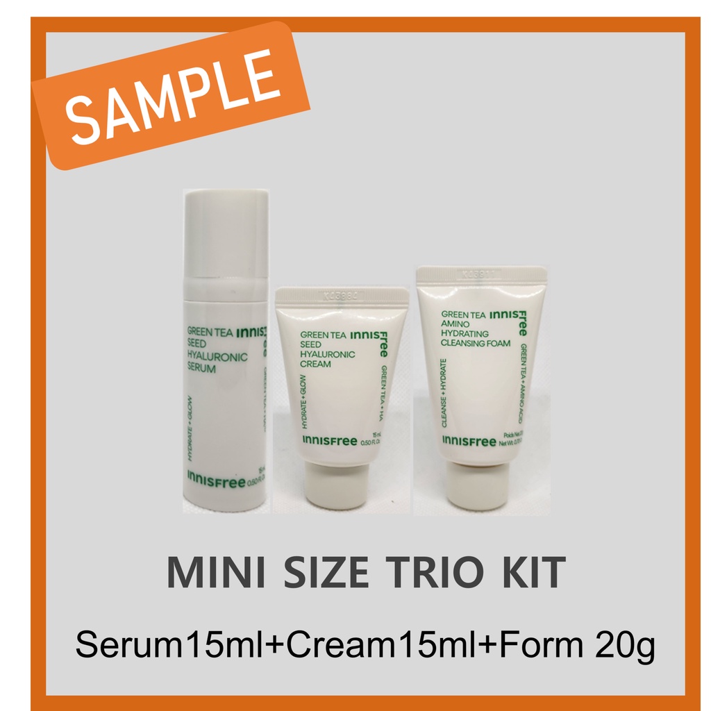 [SAMPLE] innisfree Green Tea TRIO KIT(Serum15ml+Cream15ml+Form20g) #11 ...
