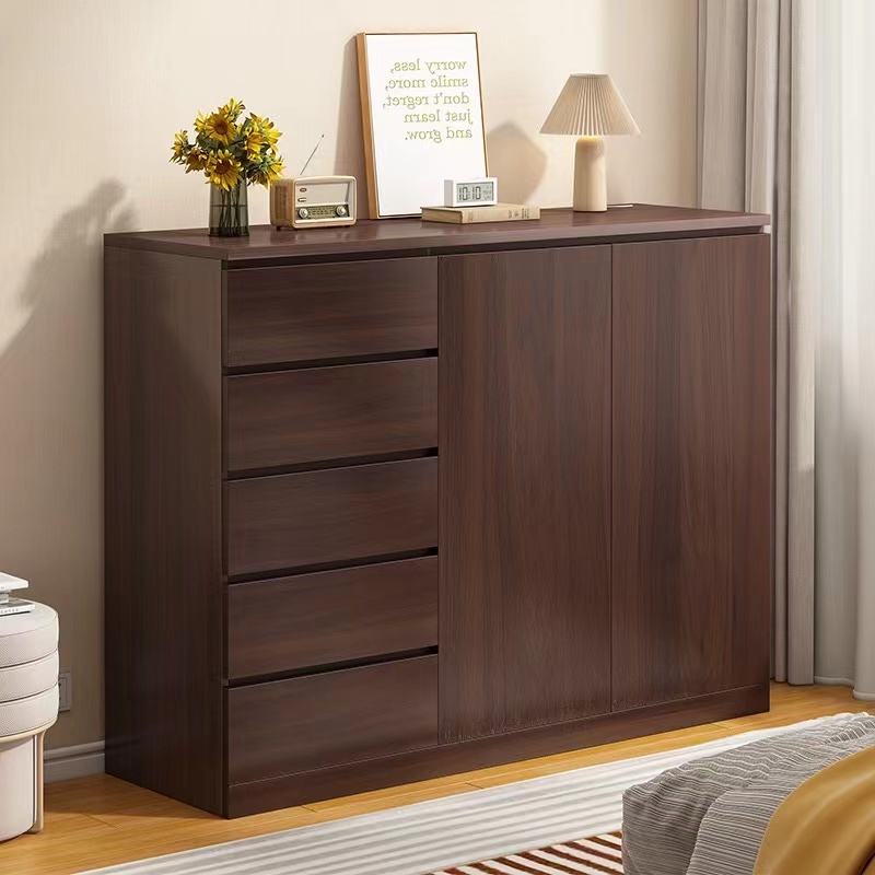 Chest Of Drawers Simple Walnut 120cm Storage Chest Living Room Against