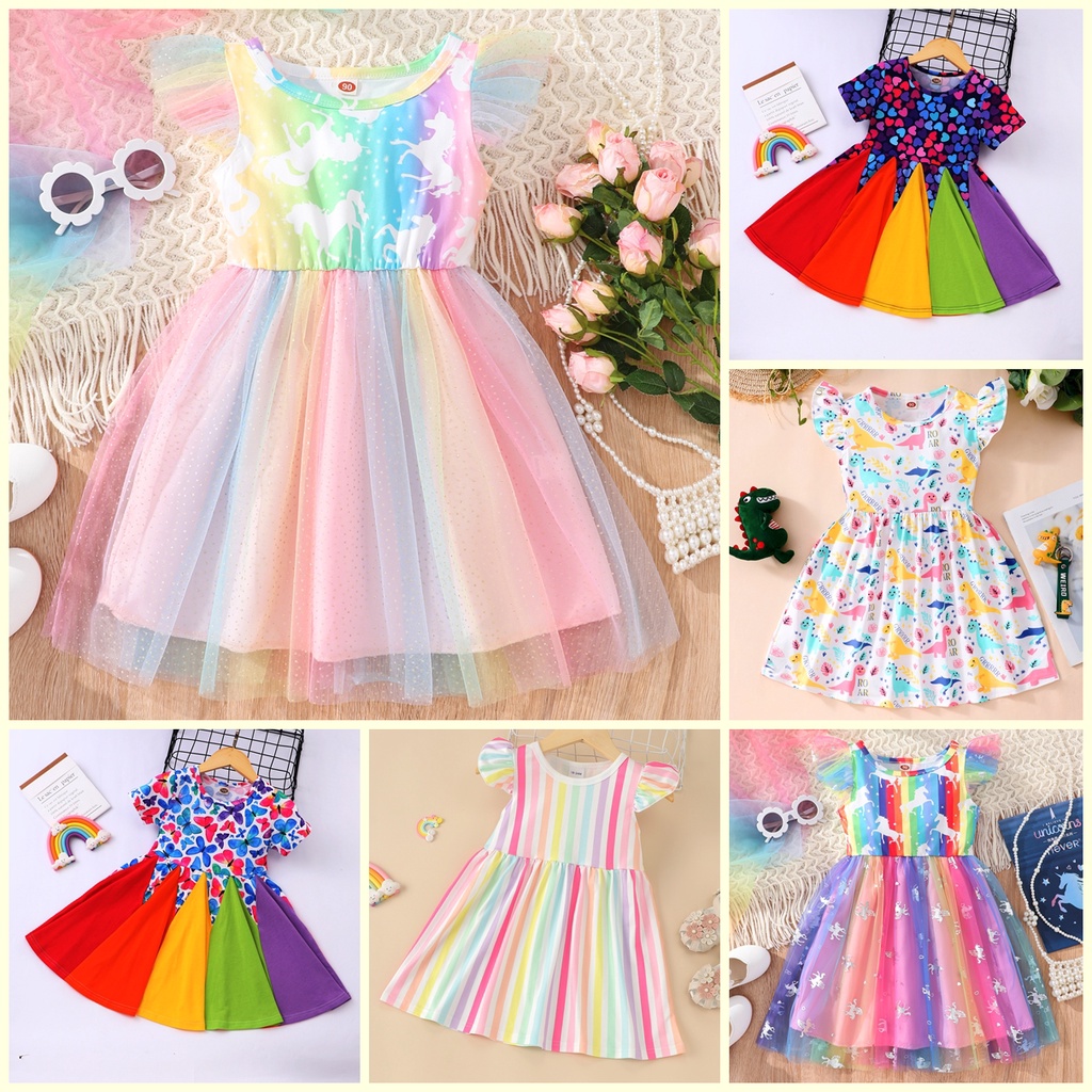 Rainbow sales dress kids