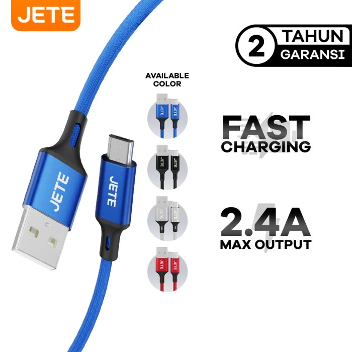 JETE Spark Kabel Data Micro USB 2.4A Fast Charging - Garansi Resmi - Gambar 2