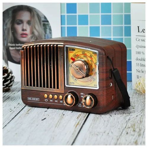 Golon NS-3381BT Retro Vintage Portable Wireless Analog FM/AM/SW