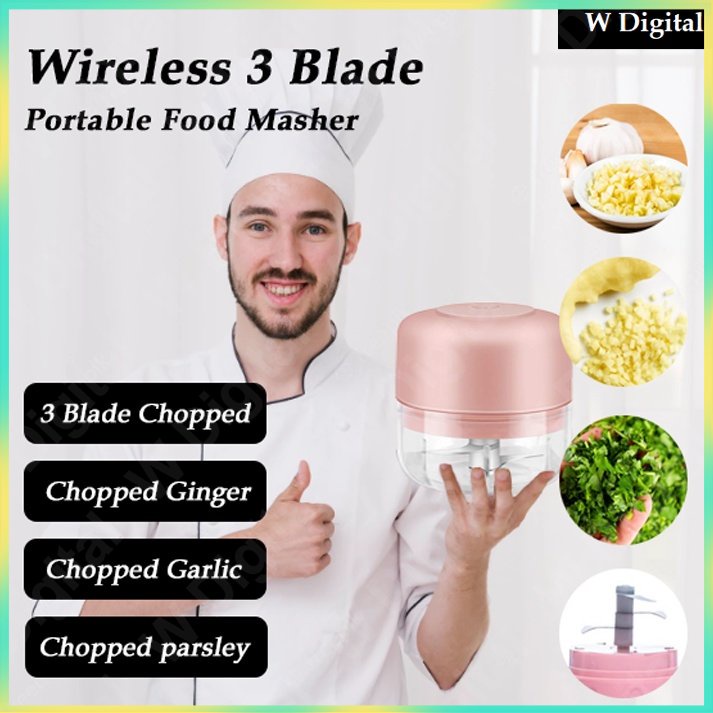 Mini Food Chopper USB Charging Garlic Chopper Grinder Electric Food