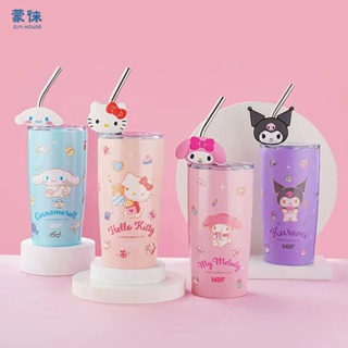 480Ml Kawaii Stitch 304 Stainless Steel Coffee Mug with Straw Cartoon Anime  Drinking Beer Milk Water Cup Outdoor Tea Milk Mugs