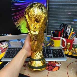 World Cup Trophy Replica 10.6 inch 2022 World Cup Replica Resin Soccer  Collectibles Sports Fan Trophy Gold Bedroom Office Desktop Decor
