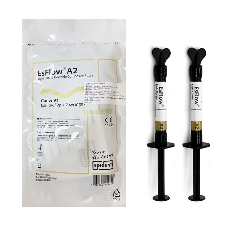 Korea 2g*2 Syringes EsFlow Light Curing Flowable Composite Resin Dental
