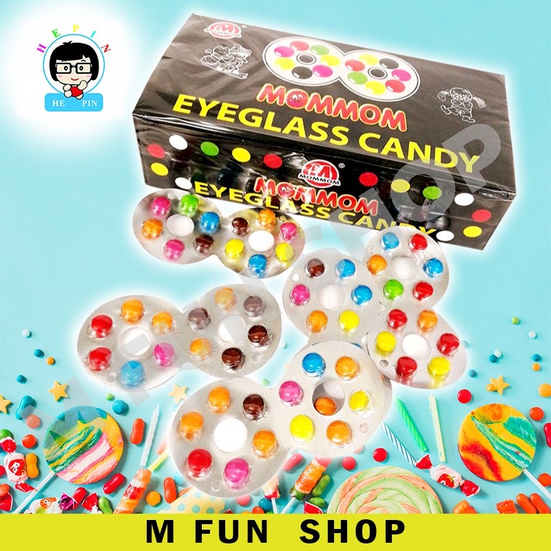 40pcs Mommom Eyeglass Candy Chocolate Bean Childhood Special Coklat