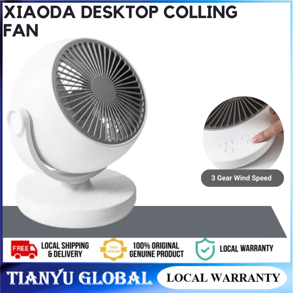 【SG READY STOCK】Portable XiaoDa Desktop Fan DC Inverter Circulating Fan