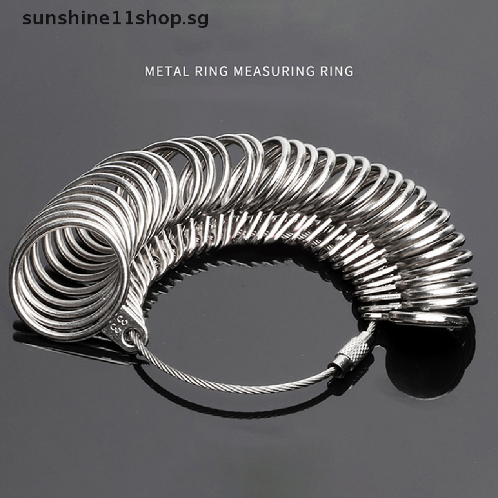 Metal Finger Ring Gauge Sizer Jewelry Making Size Measuring Tools Set US EU Men