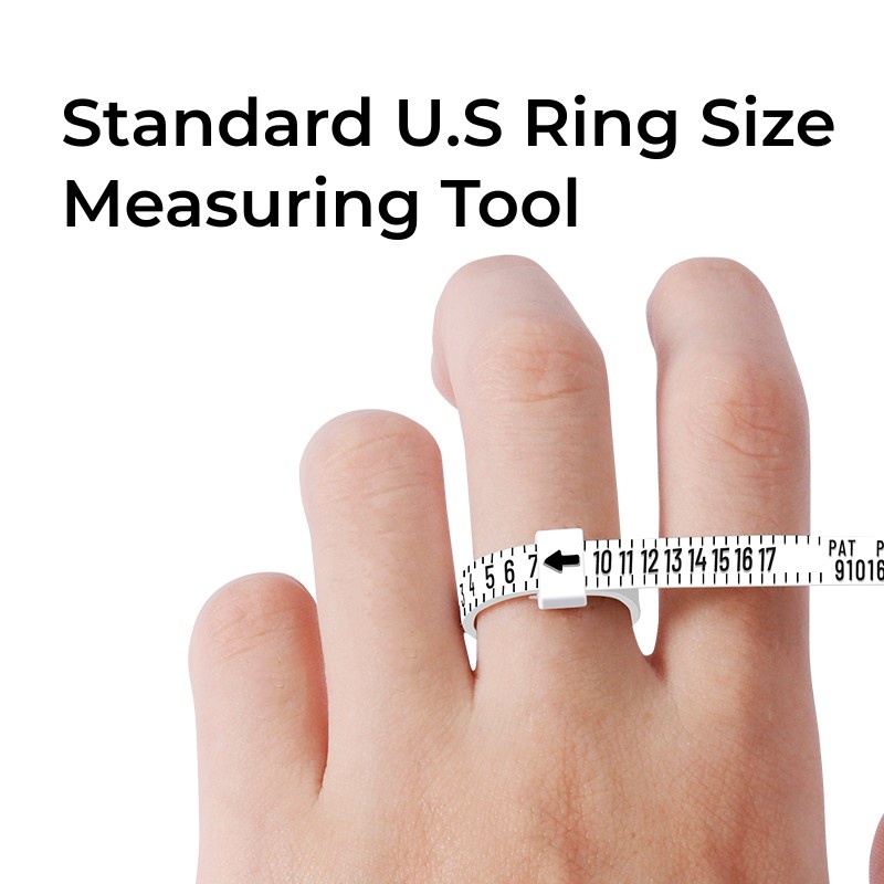 Love2Self Standard U.S Ring Size Measuring Ruler Tape Standard Finger ...