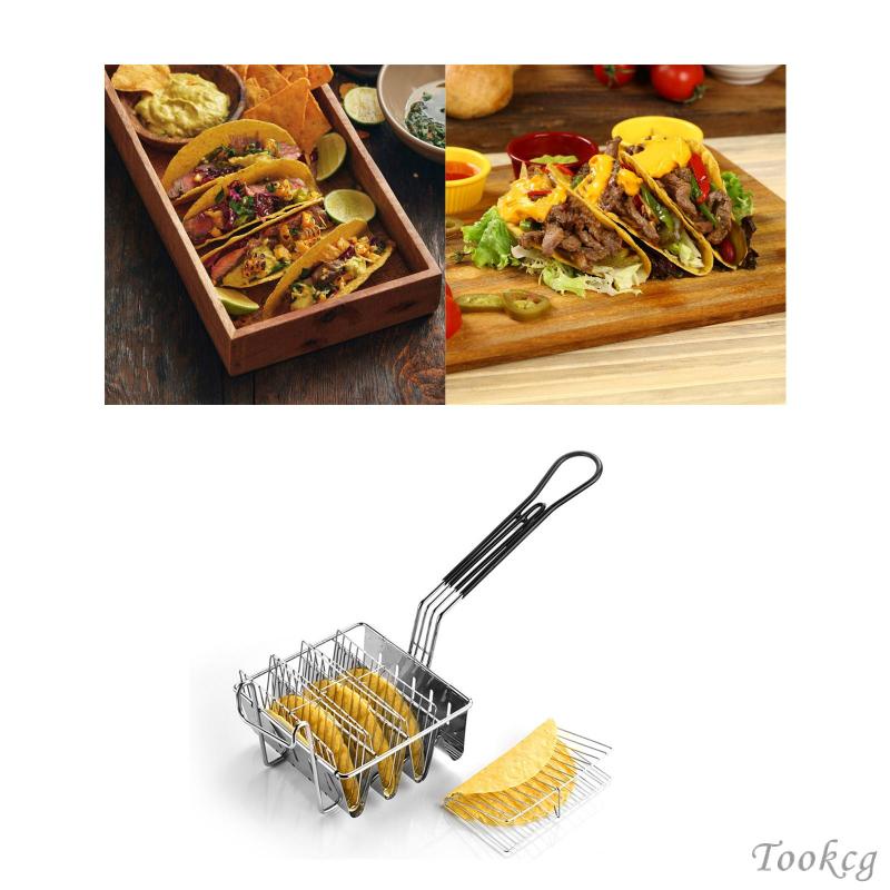 [Tookcg] Taco Basket Taco Shell Fryer, Frying Holder, Fry Basket with
