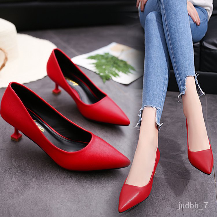 Red stiletto store heels women's shoes