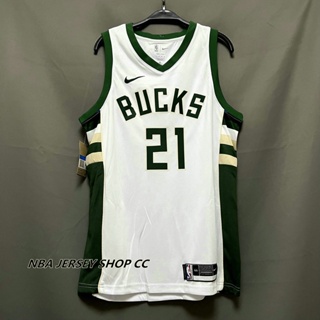 High Quality】2022-23 New Original NBA Milwaukee Bucks #34 Giannis  Antetokounmpo Icon Edition Green Jersey Swingman Heat-pressed