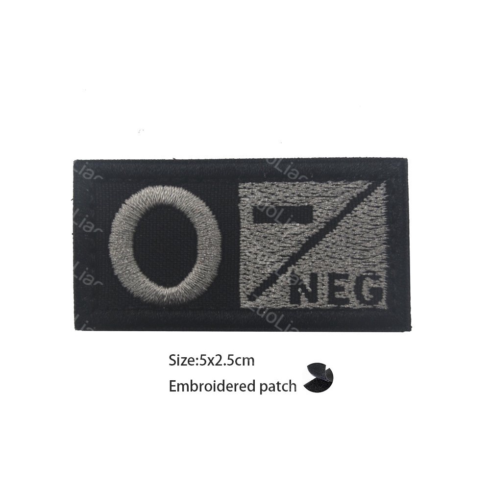 Velcro Patch Outdoor 3D Embroidered Blood Shape Patch Badge A+B+AB+O