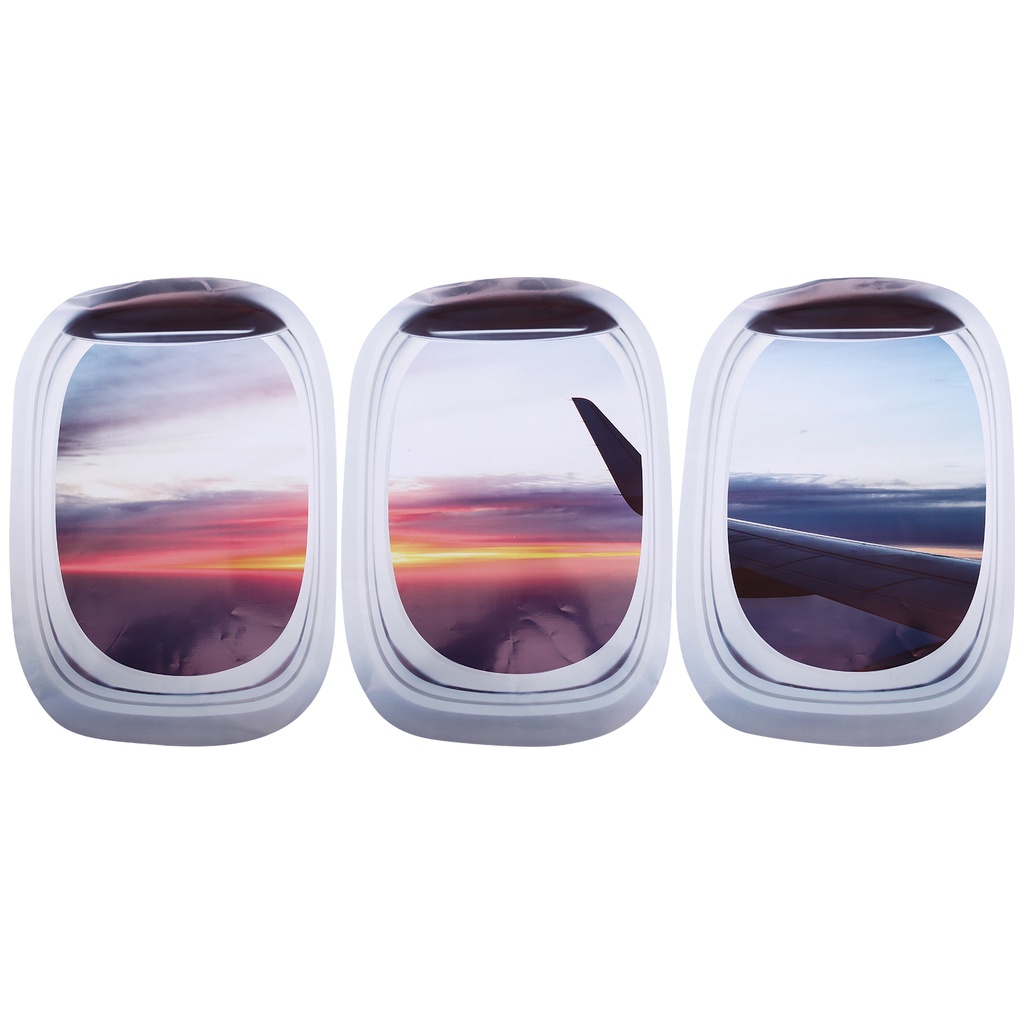 Window Decals Air Plane 3d Wall Stickers Space Capsule Clings Airplane