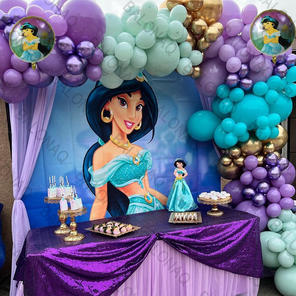 Jasmine Princess Balloons Arch Garland Party Decoration Aladdin Balloon