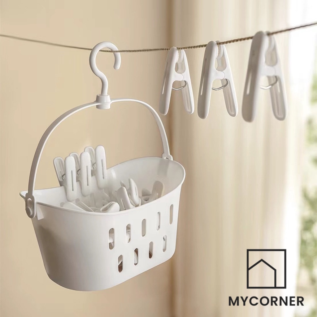 MyCorner SG Stock 12Pcs Clothes Peg Clothespin Clothes Hanger Laundry Organization Shopee