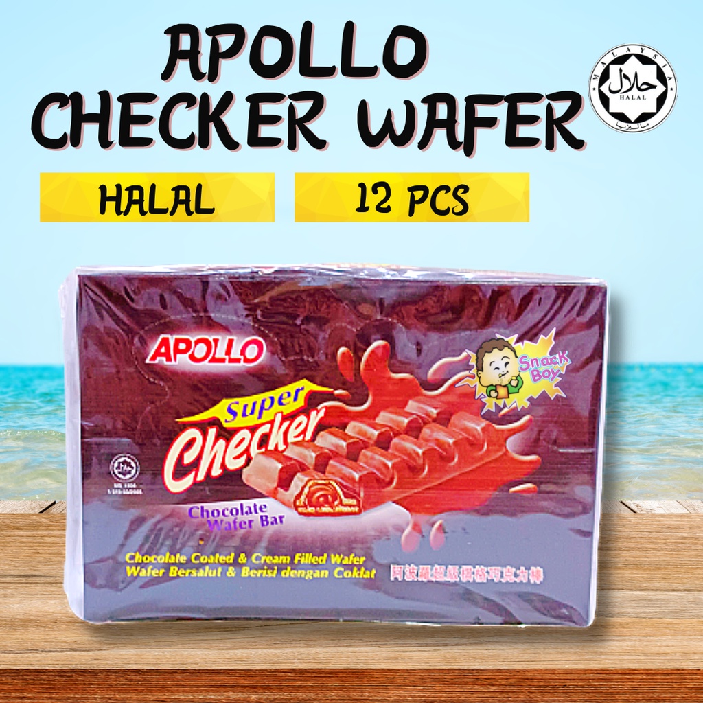 12pkt x 50g Apollo Super Checker Wafer Chocolate | Shopee Singapore