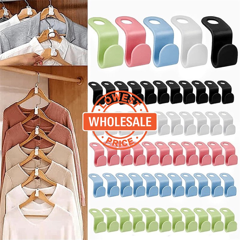 [Wholesale Price]5PC othes Hanger Connector Hooks / Space Saving Hanger ...