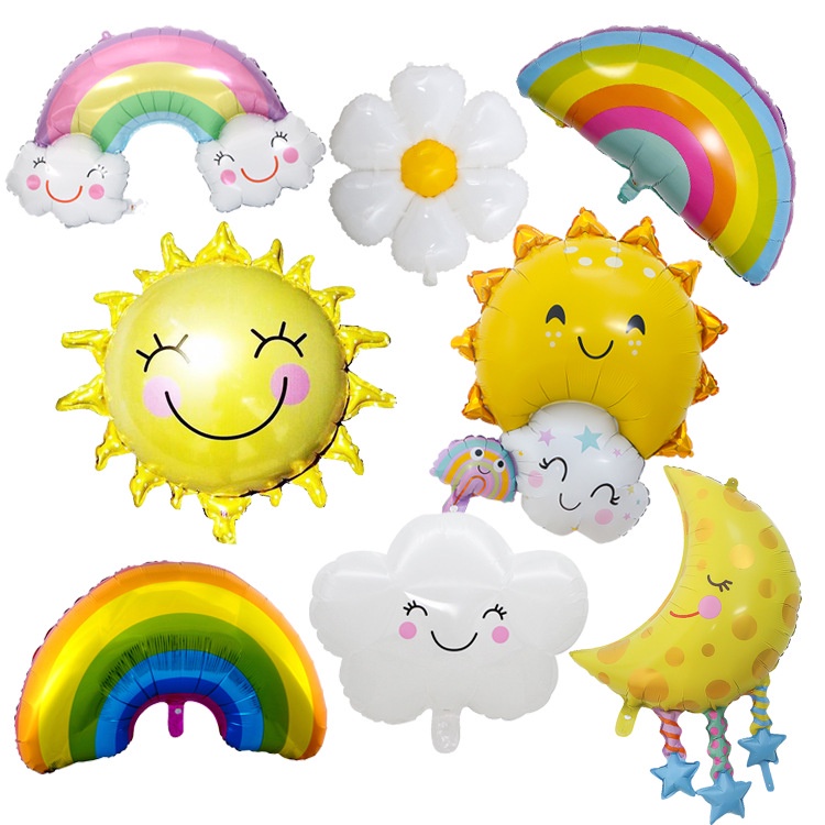 Variety Collection Cloud Smiley Face Aluminum Foil Balloon Baby ...