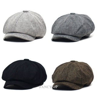 Men Flat Cap Beret herringbone Newsboy Bakerboy Hat Gatsby Peaky