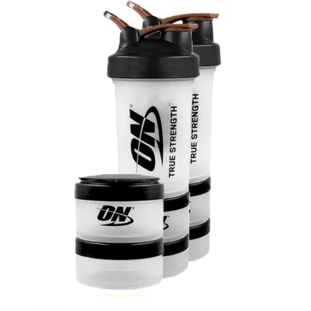 Optimum Nutrition protein shaker with compartment 450ml bodybuilding ...