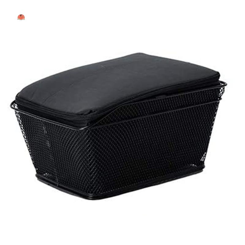 Rear Bike Basket Large Capacity Rear Bicycle Cargo Rack Mount Metal ...